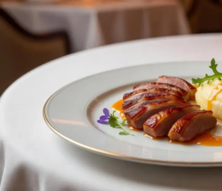 Dressage gastronomique contemporain d'un plat signature
